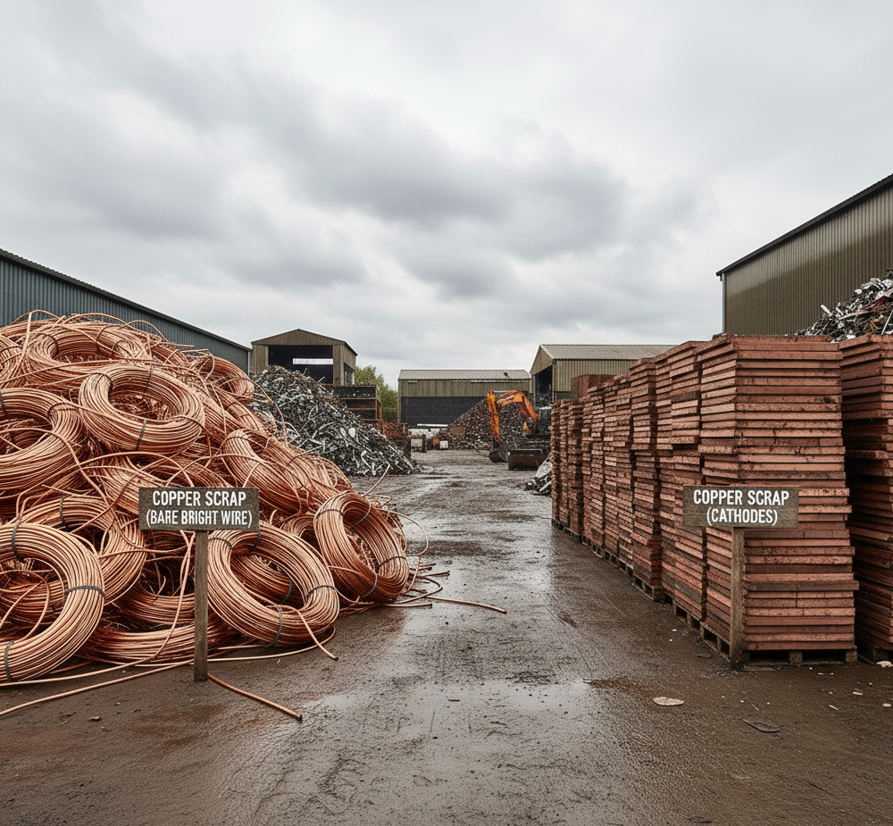 Bundled copper wire scrap