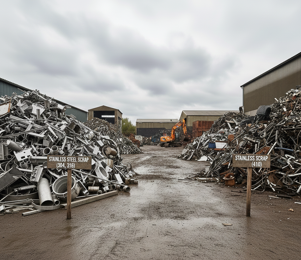 Stainless steel scrap pieces